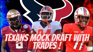 Houston Texans Trade Up In The NFL Draft? 3 Round Mock Draft!