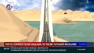 PERTEK KÖPRÜSÜ İŞYERİ BAŞLAMA VE TESLİM TUTANAĞI İMZALANDI