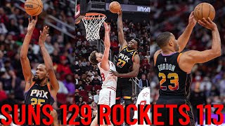 Kevin Durant & Eric Gordon Combine For 54 Points Suns Beat Rockets 129-113 -Reaction