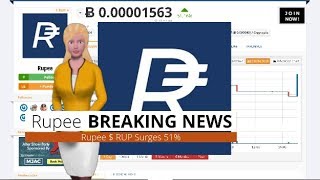 Rupee $RUP Appreciated 51% Over the Past Day