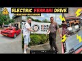 Electric Ferrari Testarossa! Driven by Electric Classic Cars Moggy! #Teslaswap #electricferrari