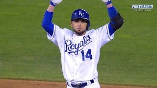 WS2014 Gm2: Infante rips a one-out double in the 2nd