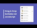 Drag and Drop Sortable List in HTML CSS & JavaScript | Draggable List in JavaScript