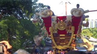 平成29年 百舌鳥八幡宮 月見祭 西之町ふとん太鼓 宮出