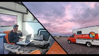 Cozy Winter Vanlife Camping in a Yuma Arizona parking lot