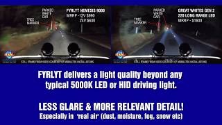 FYRLYT versus Great Whites 220 Long Range LEDs