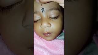 simple kajal tika designs for baby#baby makeup#kajal tika#ytshorts