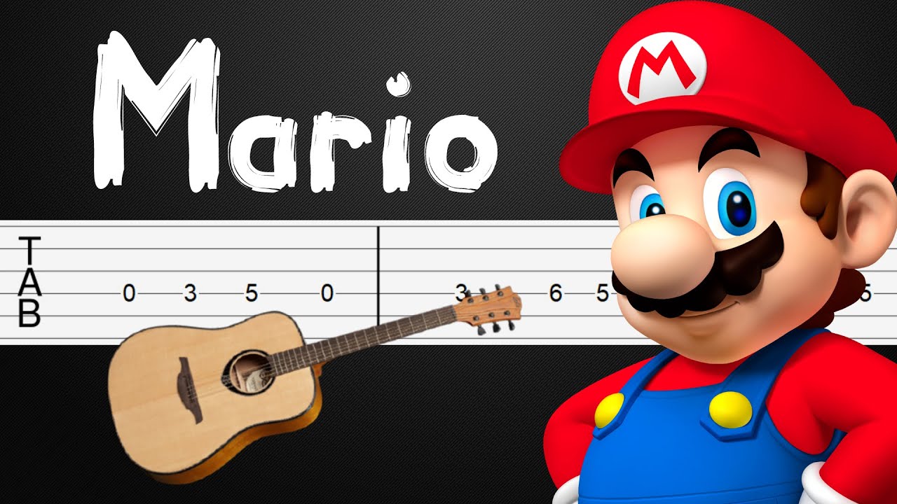 Mario Theme Guitar Tutorial, Guitar Tabs, Guitar Lesson - YouTube