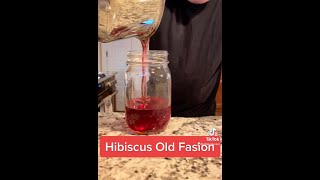 Hibiscus Old Fasion #bourbon #mixology #booze #hibiscus #oldfashion