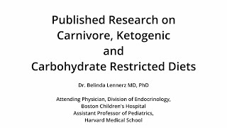 Dr. Belinda Lennerz - 'Published Research on Carnivore, Ketogenic and Carbohydrate Restricted Diets'