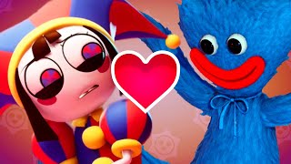 ❤️ HUGGY WUGGY + POMNI ❤️= ??? THE AMAZING DIGITAL CIRCUS 2 LOVE STORY AND POPPY PLAYTIME ANIMATION