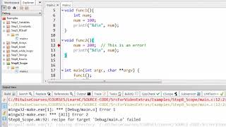 C Programming Basics : Learn C Fundamentals by Coding I PART-59 Scope