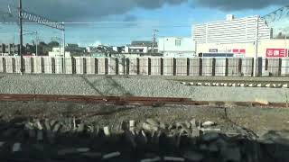 【電車窓】向洋駅周辺の線路工事の様子　（広島県 2025.2.9)