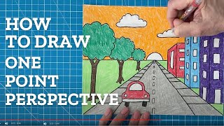 How to Draw a City with One Point Perspective