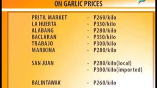 Balitaan: Pasimuno sa 'garlic hoarding' sa bansa, matutukoy na ayon sa NBI [07/18/14]