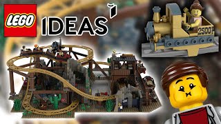 LEGO IDEAS Gold Rush Mine Train? Roller Coaster!!