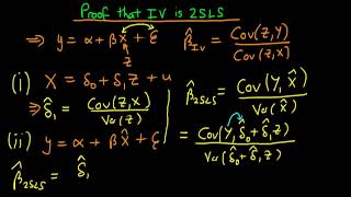 A Full Course in Econometrics Lecture 144 | Proof that Instrumental Variables Estimators are 2SLS