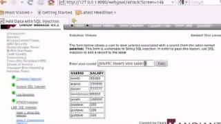Webgoat - Add Data with SQL Injection