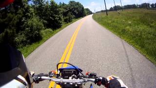 Yamaha WR250R vs Kawasaki KLX250S Drag Race