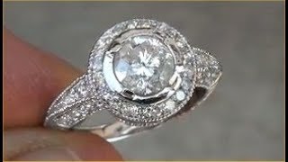 Vintage Tiffany \u0026 Co. Estate Diamond Engagement Wedding Ring  Circa 1940's \