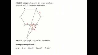 Duzgun altigen sorusu.#geometri #çokgenler