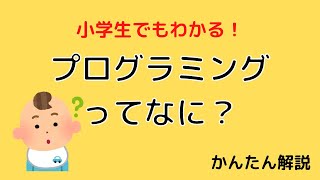 小学生でもわかる！プログラミングってなに？【かんたん解説】