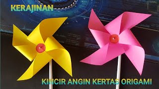 Cara Membuat Kincir Angin dari Kertas Origami / kerajinan tangan