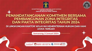 Penandatanganan Komitmen Bersama Pembangunan Zona Integritas dan Pakta Integritas Tahun 2024