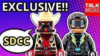 LEGO SDCC 2018 EXCLUSIVE Sheriff Deadpool & Black Lightning Minifigures! MARVEL & DC! Comic Con!