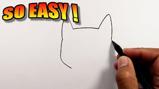 How to draw a cat face easy | Easy Drawings