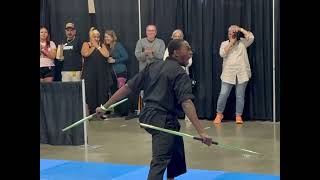 Super Hero Ninja Martial Arts Skills | Double Bo Sport Karate Form | Rashad Eugene at Battle of M.A.