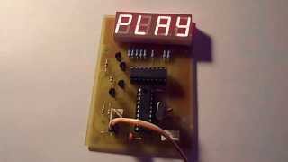 Attiny2313 7 segment display STOP PLAY words