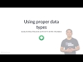 Python Tutorial: Using proper data types