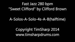 Fast Jazz 280bpm Backing Track Drumless Playalong