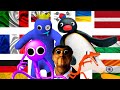 Noot Noot, Obunga, Friday Night Funkin' Rainbow Friends in different languages meme