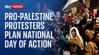 Pro-Palestinian protesters plan a national day of action | Israel-Hamas war