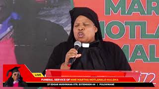 Funeral Service of Mme Martha Malema
