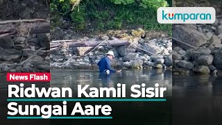 Momen Ridwan Kamil Turun Menyusuri Sungai Aare Swiss untuk Mencari Eril