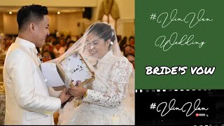 VINVAN WEDDING - BRIDE'S VOWS