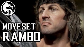 Mortal Kombat 11 - Rambo Moves Guide w. Inputs