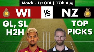 WI vs NZ Dream11 Prediction 1st ODI, 17th Aug | NZ in WI,  3 ODI Series, 2022 | Fantasy Gully