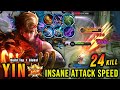 24 Kills!! Yin Insane Attack Speed Build - Build Top 1 Global Yin ~ MLBB