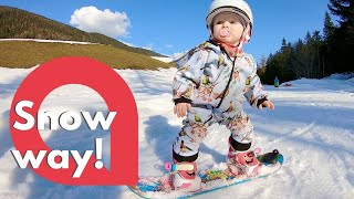 Trio of kids are super talented at SNOWBOARDING | SWNS
