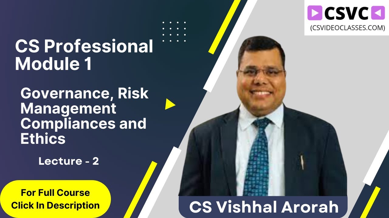 CS Professional || Governance, Risk Management Compliances And Ethics ...