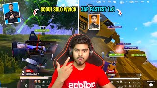 SCOUT vs HUNTERZ 1v1 WWCD | GODLZAP FASTEST 1v3 | 1M Slayyzone Semi Finals Day - 3