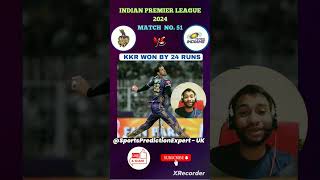 NEWS: KKR won the Match No.51 IPL 2024 MI vs KKR Dream Team-Cleansweep Team #shorts #viral #live