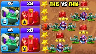 TH15 NEW ATTACK STRATEGY | 6 GOLEM WITCH + 8 SKELETON SPELLS | BEST TH15 ATTACK STRATEGY IN COC