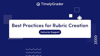 Best Practices For Rubric Creation