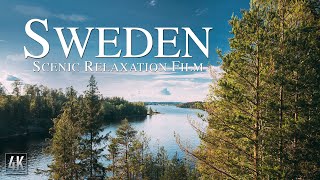 Sweden 4K Scenic Relaxation Film | 🇸🇪 Sverige Drone Video with Calming Music #Sweden4K Stockholm4K