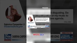 Sabrina Carpenter EXPLODES over ICE video, gets FIERY response #shorts #trump #foxnews
